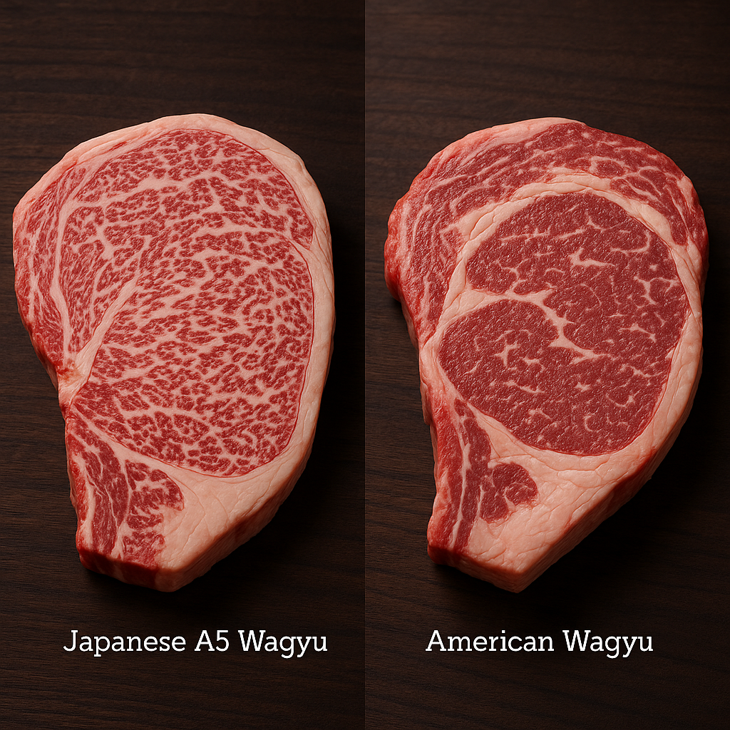 A5 Wagyu vs American Wagyu Ribeye: Marbling, Flavor & Price Compared